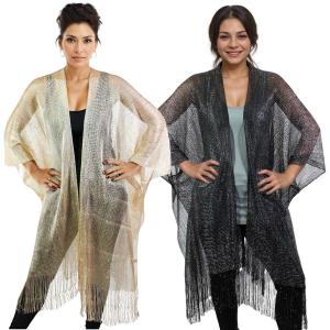 Wholesale 6601 <p> Metallic Ruana Capes
