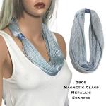 2905 - Magnetic Clasp Metallic Scarves