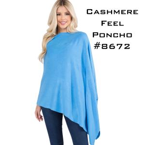 Wholesale 8672 <p> Cashmere Feel Ponchos