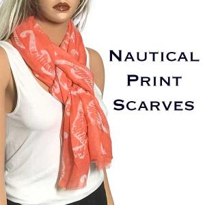 3111<p>Nautical Print Scarves Oblong and Infinity