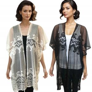 Wholesale 9251<p>Lace Design Kimono