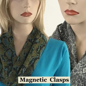 Wholesale Reptile PrintMagnetic Scarf Necklaces(Assembled in Massachusetts)