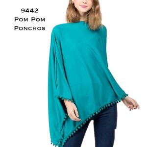 Wholesale 9442 <p> Pom Pom Ponchos