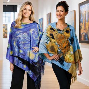 Wholesale 3180 
Sueded Microfiber
Art Design Button Shawls