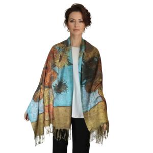 Wholesale 3196  Sueded Art Design Shawls (Without Buttons)