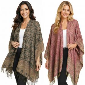 #1C19
Pashmina Style Ruana Capes