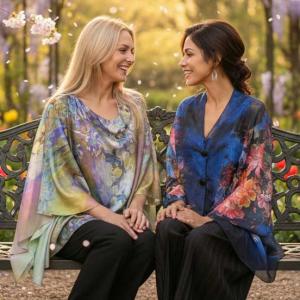 Wholesale 3226 <p> Satin Charmeuse Button Shawls