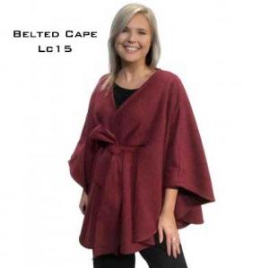 Wholesale LC15Luxury Wool Feel Capes with Belt