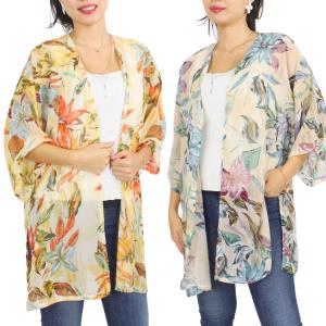 Wholesale Kimono - Floral and Leaf Print 9948