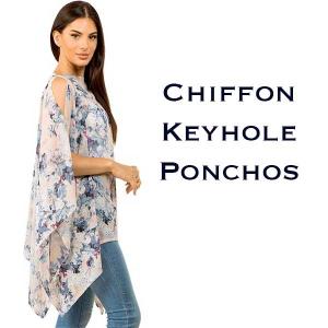 3492 <p> Chiffon Keyhole Ponchos