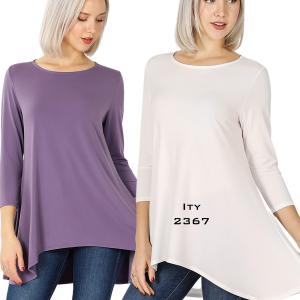 2367<p>Ity High-Low 3/4 Sleeve Top