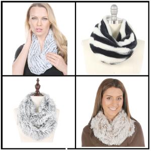 Wholesale Fall/Winter Infinity Scarves - Faux Fur 3529