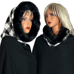 Wholesale 3552<p>Fur Trimmed Infinity Hood