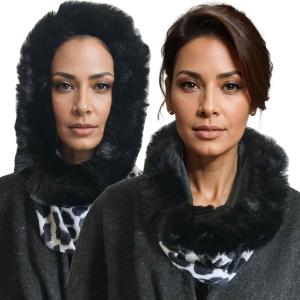 Wholesale 3552<p>Fur Trimmed Infinity Hood
