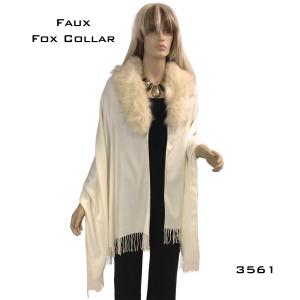 Wholesale Shawls - Faux Fox Fur Collar 3561
