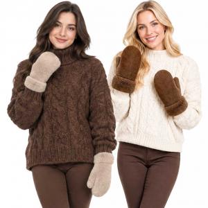 3571<br>Fur Cuffed Winter Mittens