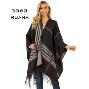 Wholesale 3363<p>Modern Stripe Ruanas