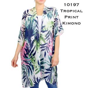 10197 <p> Leaf Print Kimono