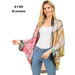 Wholesale 4150  Multi Colored Kimonos