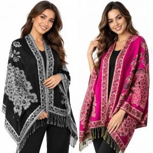 Wholesale 3692 <p> Peacock Design Woven Shawls