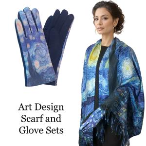 Wholesale 3746  Art Scarf and Glove Sets