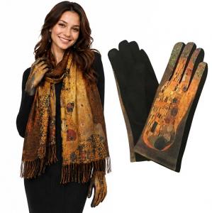 Wholesale 3746 <p> Art Design Scarf and Glove Sets