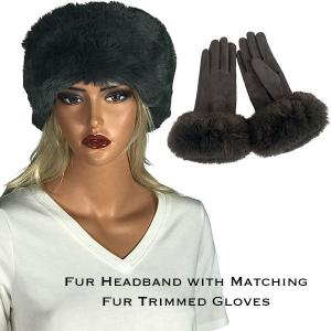 Wholesale 3750<p>Fur Headbands with Matching Gloves