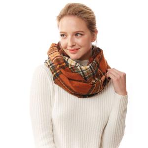 1251<p> Plaid Woven<p>Infinity Scarves
