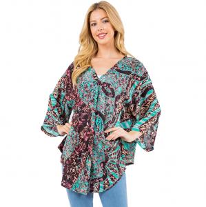 3779 <p> V-Neck Poncho with Sleeves