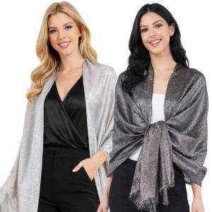Wholesale 4247 - Metallic Dress Scarves
