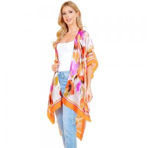 Wholesale 4237 <p> Watercolor Light Satin Kimono