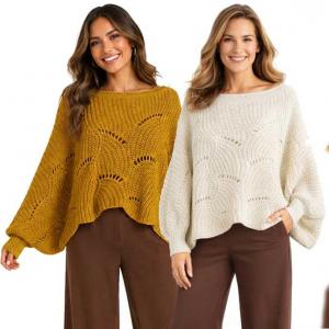 Wholesale 4271
Sweater Ponchos with Sleeves