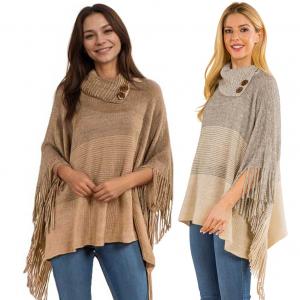 4209<p>Ombre Cowl-neck Poncho
