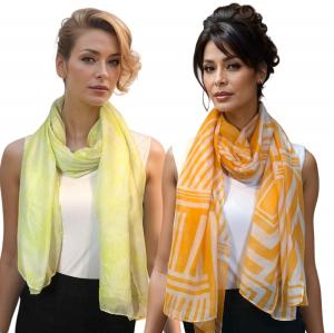 Wholesale 3861 - Assorted Cotton Feel 
Summer Scarves