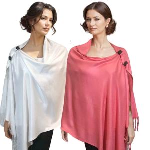 3866 Pashmina Style 
Solid Color
Button Shawls