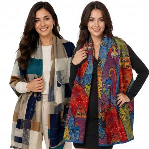 Wholesale 3898 - Cashmere Feel Shawls