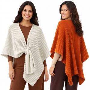Wholesale 3922 
Ribbed Knit Loop Shawl