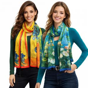 Wholesale 3978 - Double Layer Silk Satin Scarves