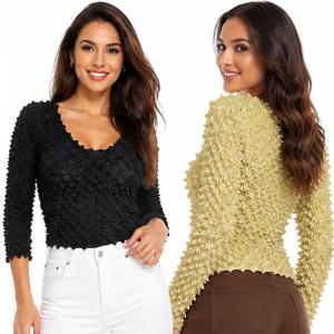 Wholesale 728<p> Spike Top- 3/4 Sleeve