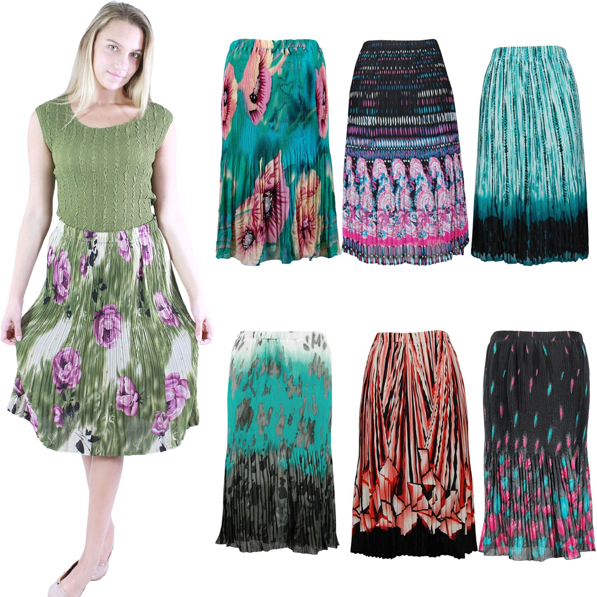 Georgette Pleated Skirts
