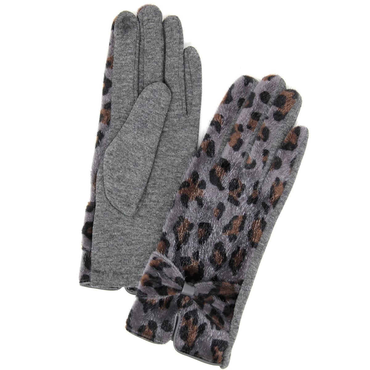 2390 - Touch Screen Smart Gloves LOG-123 Leopard Red MB - One Size Fits Most