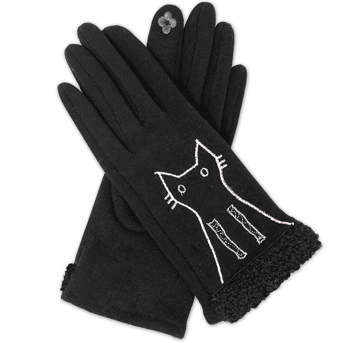 2390 - Touch Screen Smart Gloves 1225 - Red Cat Silhouette<br>
Touch Screen Smart Gloves - One Size Fits Most