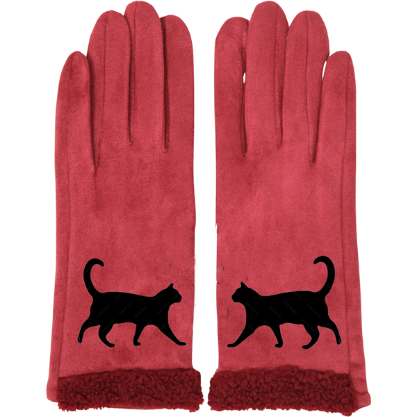 2390 - Touch Screen Smart Gloves 1225 - Grey Cat Silhouette<br>
Touch Screen Smart Gloves - One Size Fits Most