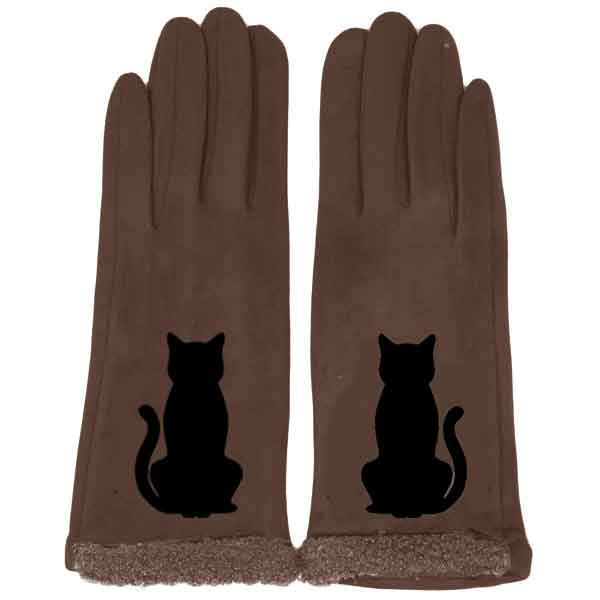 2390 - Touch Screen Smart Gloves 1225 - Black Cat Silhouette<br>
Touch Screen Smart Gloves - One Size Fits Most