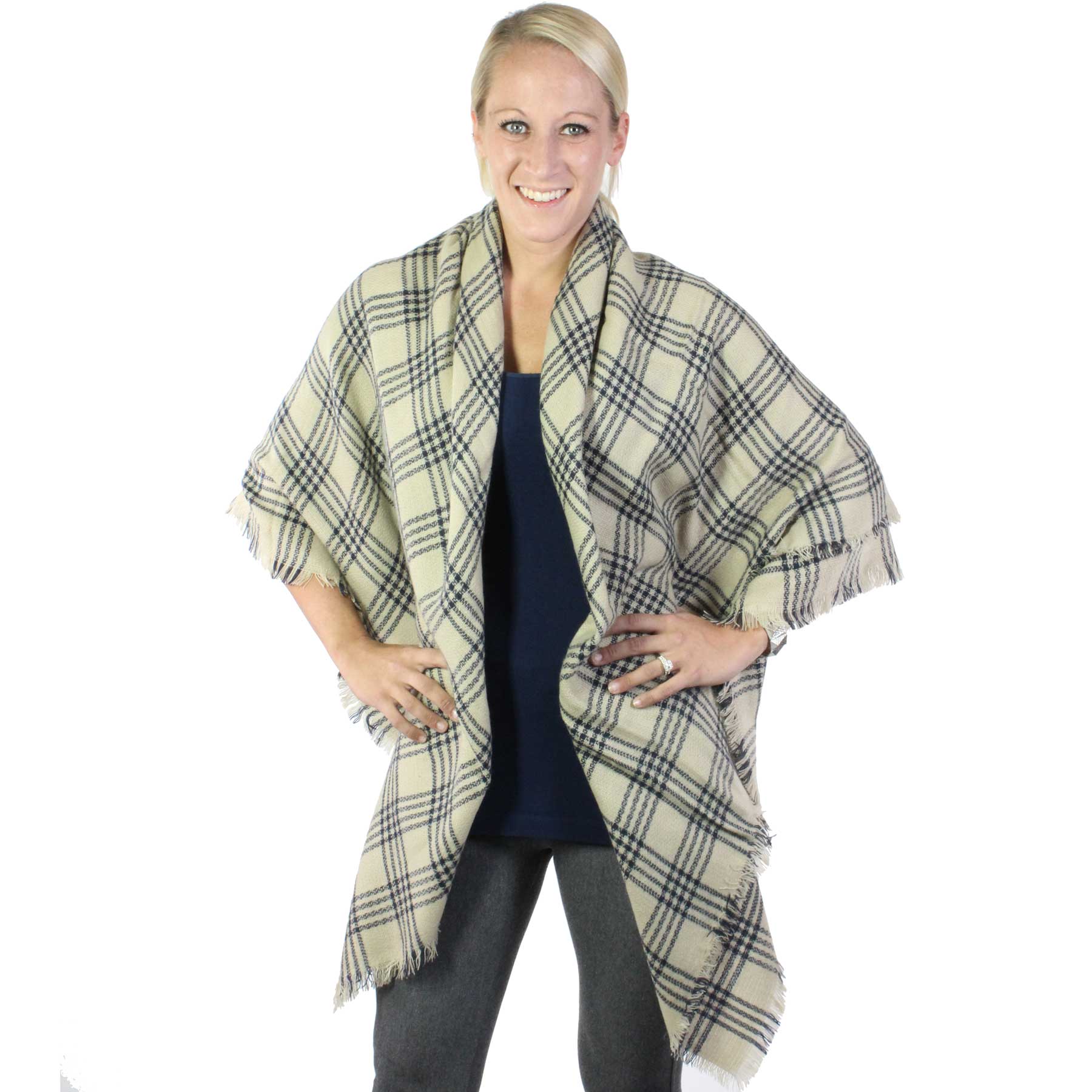 2991 - Blanket Style Squares 8400 Plaid - One Size Fits All