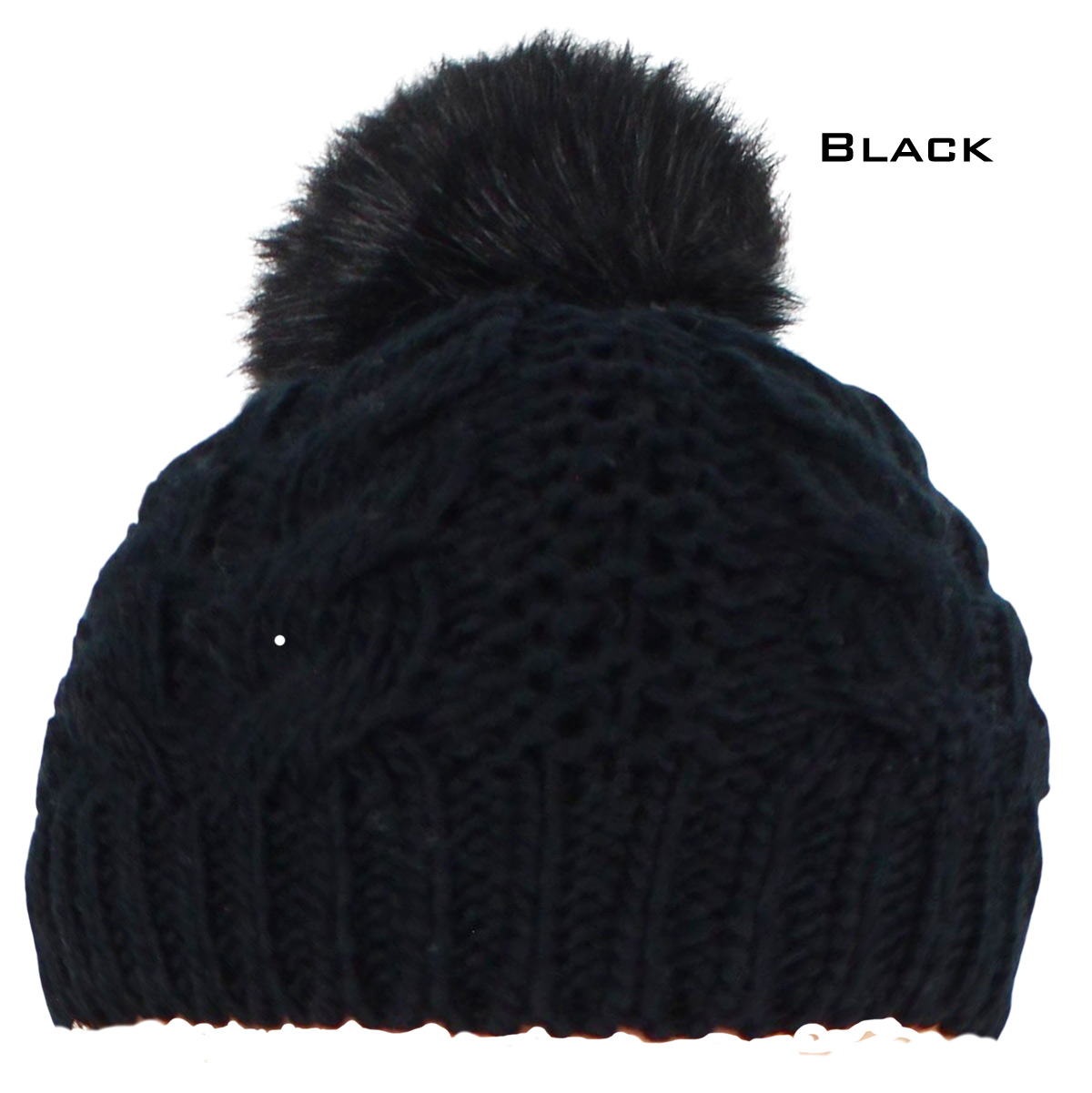 3114 - Winter Knit Hats 10027 BURGUNDY/YARN POM POM Knit Winter Hat - One Size Fits Most