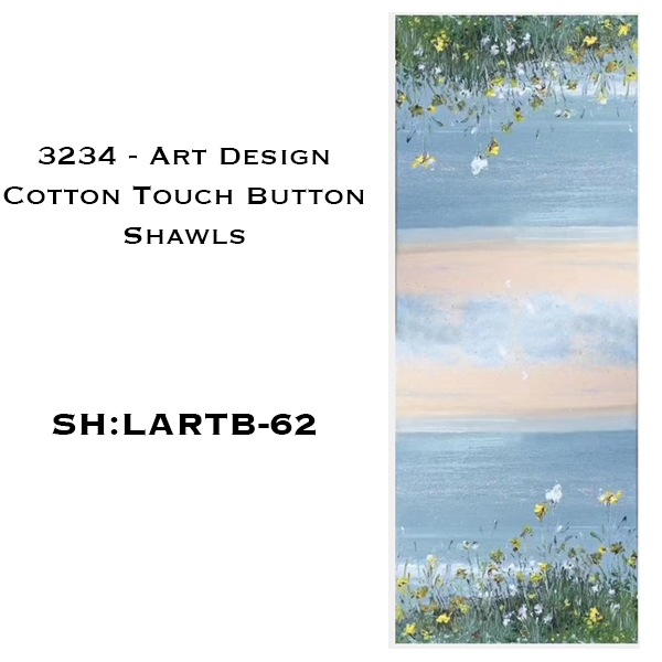 3234 - Art Design Cotton Touch Button Shawls #63 w/ Black Buttons (Cotton Feel)  - 