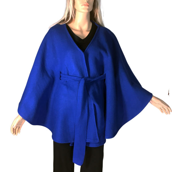 LC15 - Capes - Luxury Wool Feel / Belted  LC15 - Royal Blue<br> Belted Cape - 