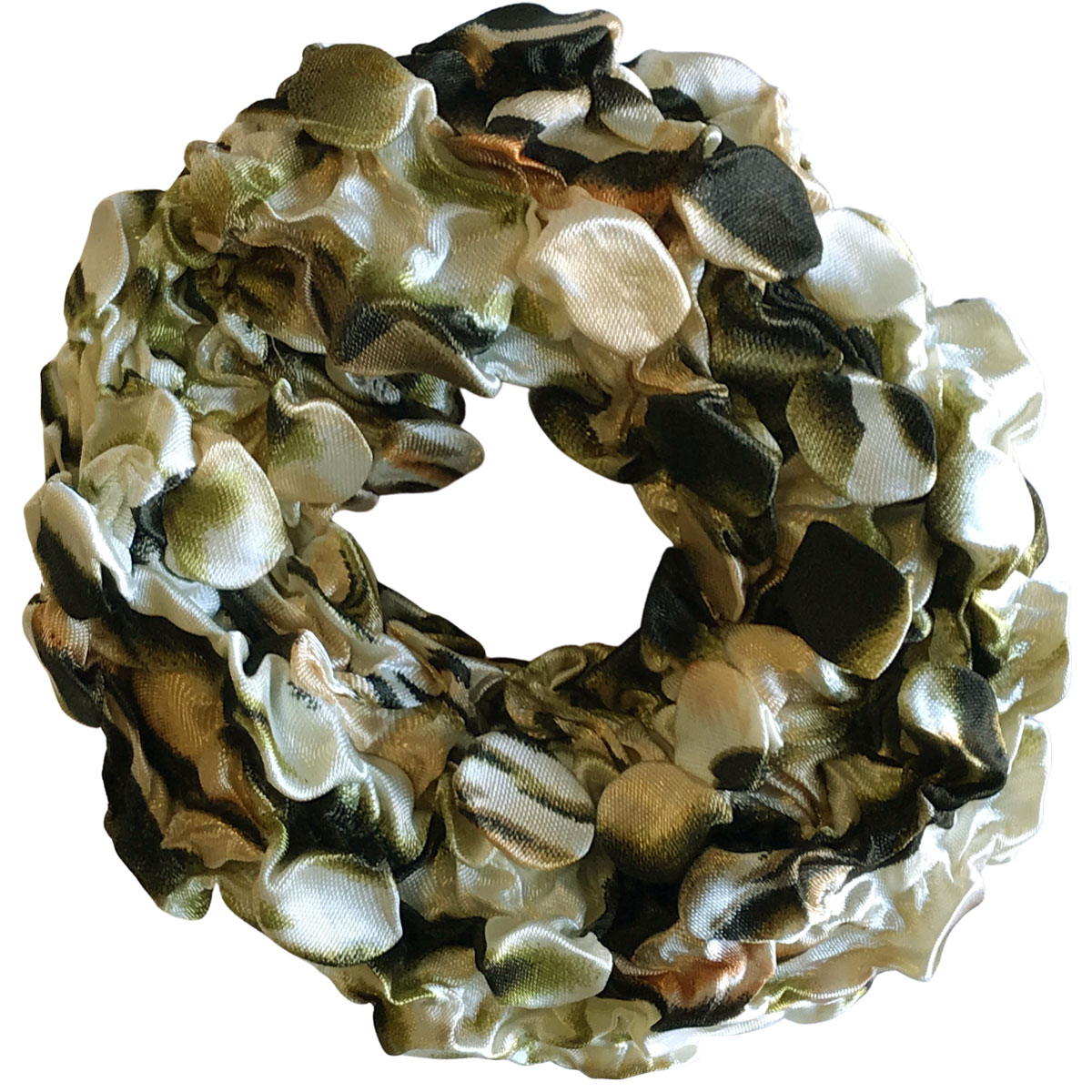1432 Scrunchies - Bubble Satin (Jelly Donuts)  #50 African Brown Gold Coin (MB) - 