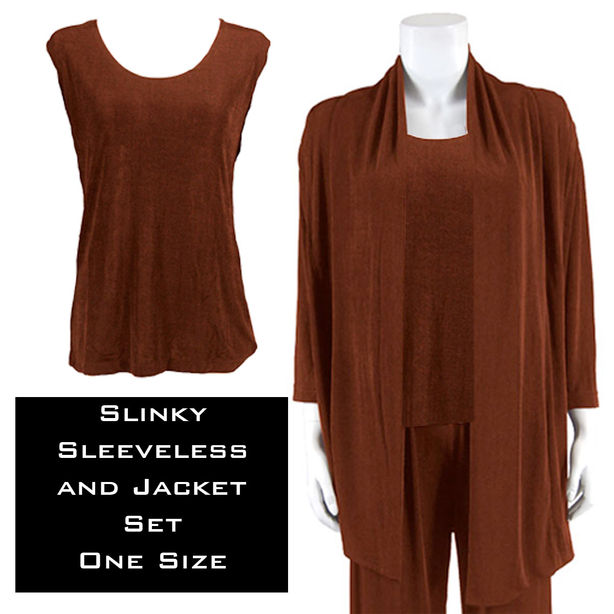 3432 - Slinky Jacket Set  BROWN - One Size Fits Most